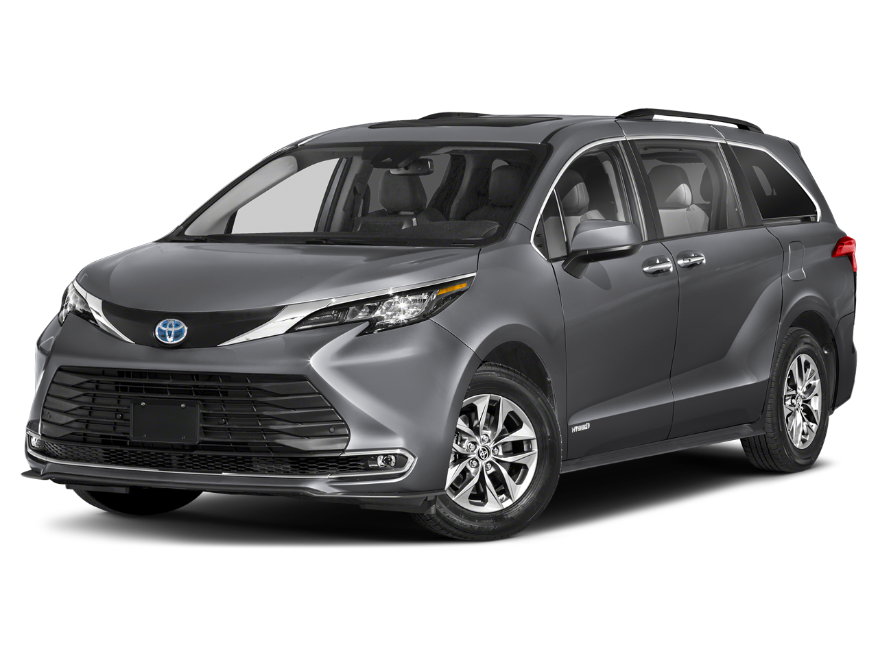 2021 Toyota Sienna XLE 7 Passenger in Predawn Gray Mica — front three-quarter view