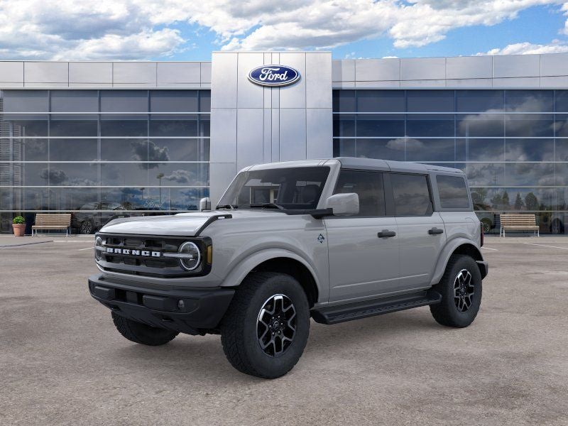 2026 Ford Bronco Outer Banks in Avalanche Gray — front three-quarter view