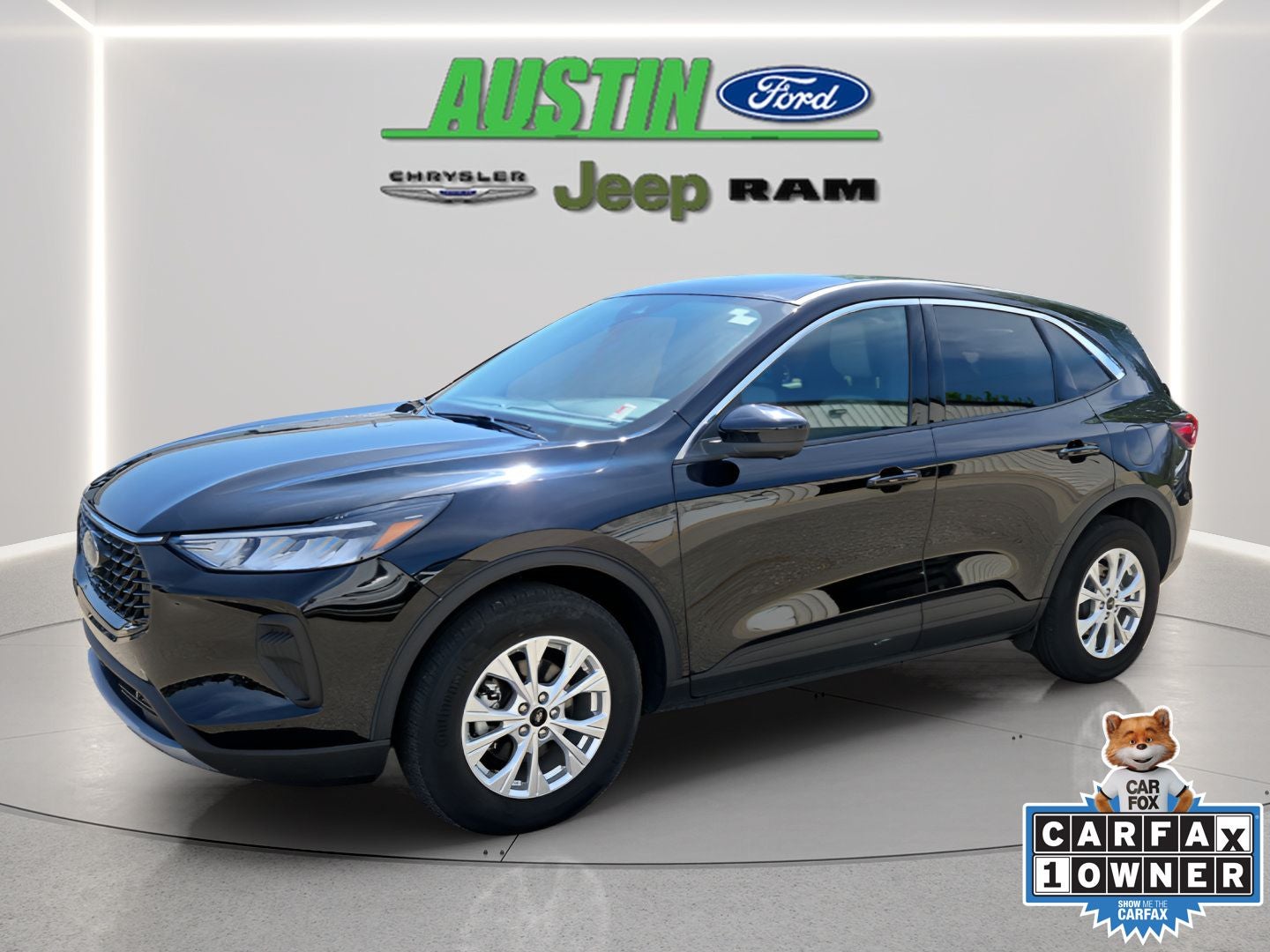 2023 Ford Escape Active in Agate Black Metallic — front three-quarter view
