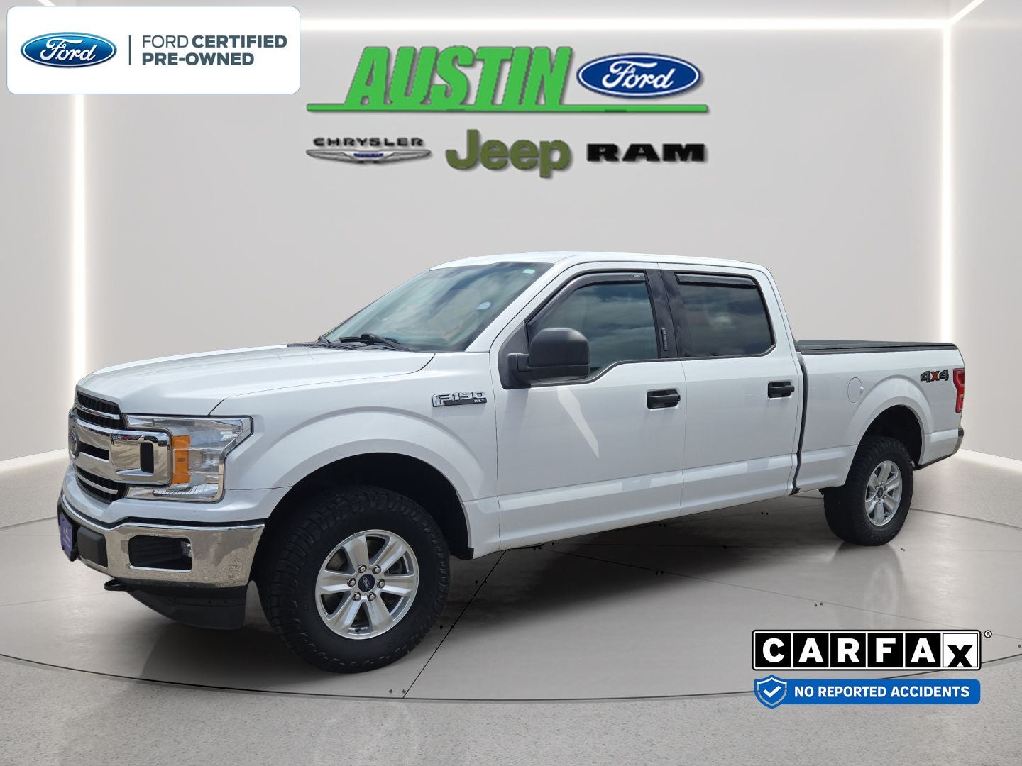 2020 Ford F-150 XLT in White — front three-quarter view
