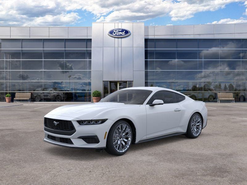 2025 Ford Mustang EcoBoost Premium in Oxford White — front three-quarter view