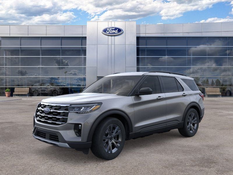 2026 Ford Explorer Active in Gray Metallic — front three-quarter view