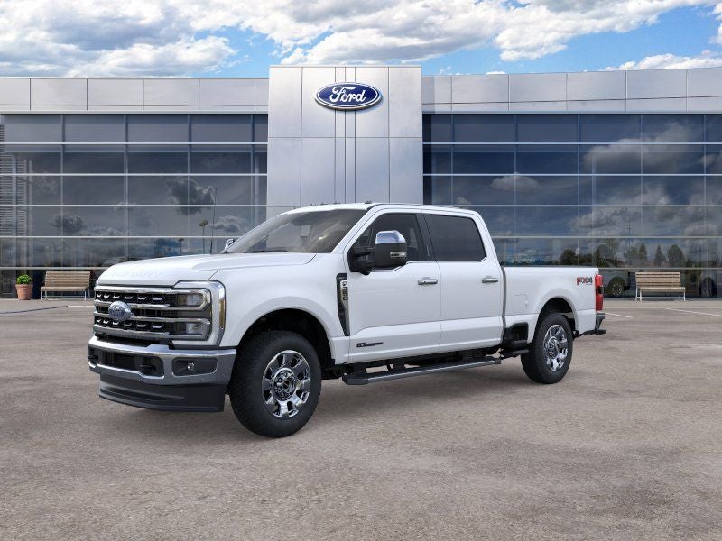 2026 Ford F-350SD Lariat in Star White Metallic Tri-Coat — front three-quarter view