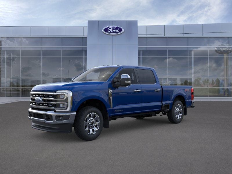 2026 Ford F-350SD Lariat in Blue Metallic — front three-quarter view