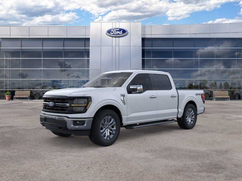 2026 Ford F-150 XLT in Oxford White — front three-quarter view