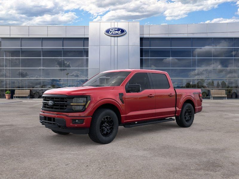 2026 Ford F-150 XLT in Ruby Red Metallic — front three-quarter view