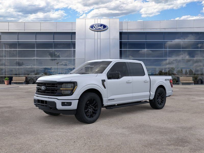2025 Ford F-150 XLT in White Metallic — front three-quarter view